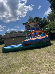 18’ Dual Lane TIKI PLUNGE Curved Slide